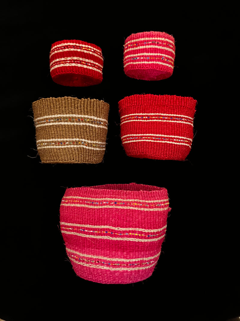 Kenyan Baskets with Beadwork