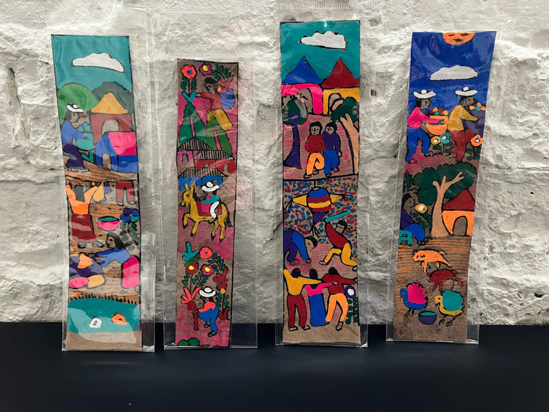 Mexican hand painted bookmarks