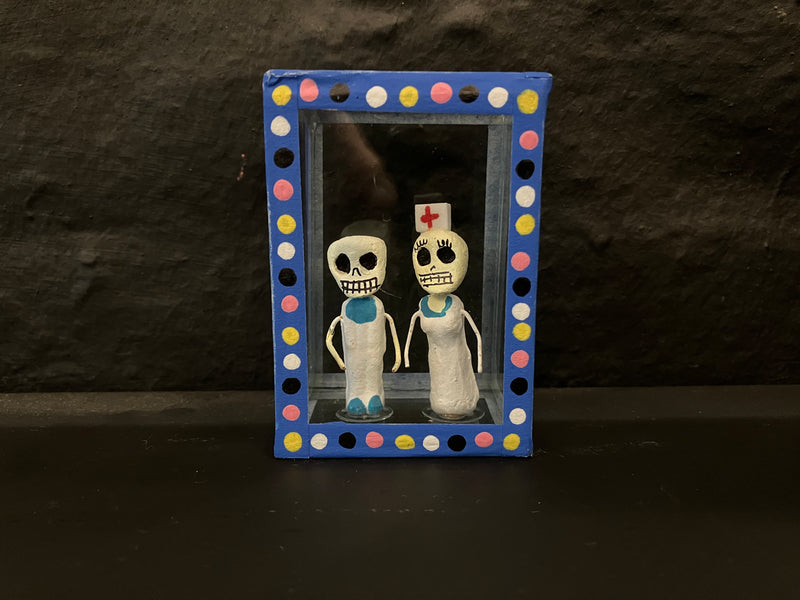 Nichos/ skeleton shadow box Nurse