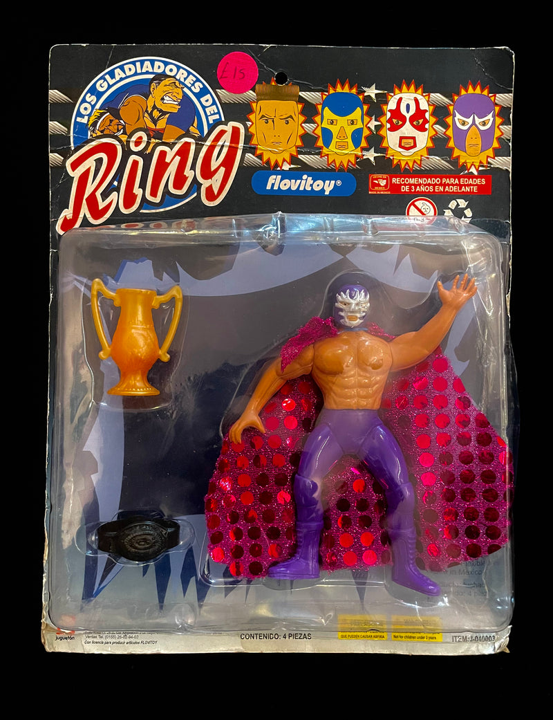 Mexican luchador action figure (purple)