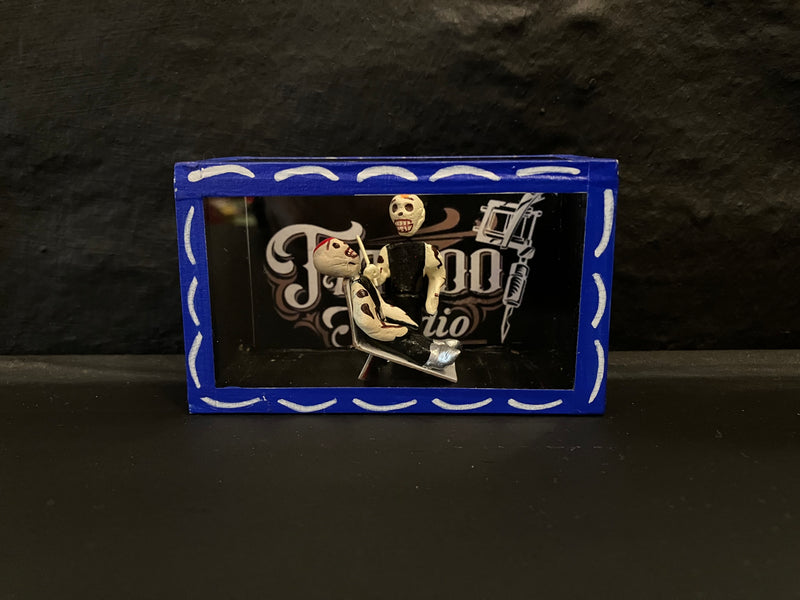 Nichos/ skeleton shadow box Tattoo parlour