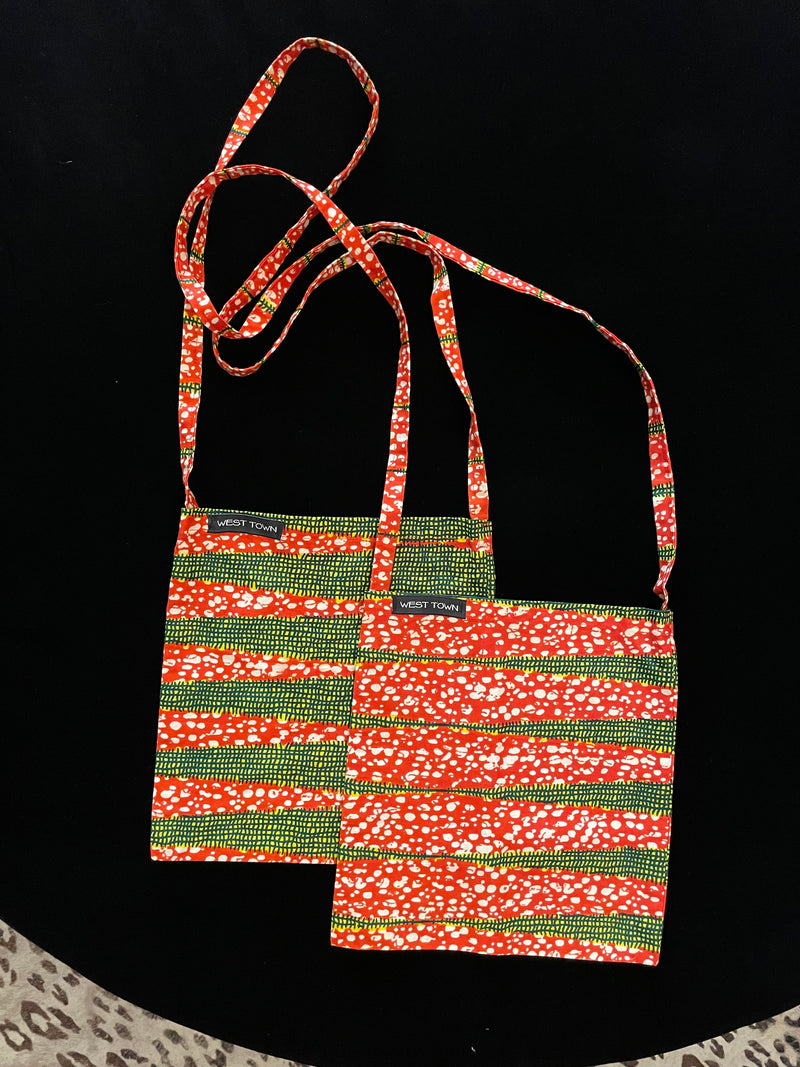 African wax print bag - single strap