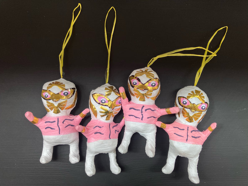 Mini piñata Mexican wrestlers