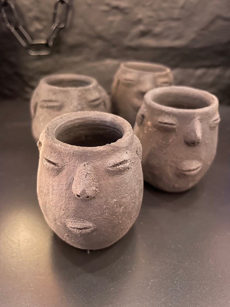 Black clay cups