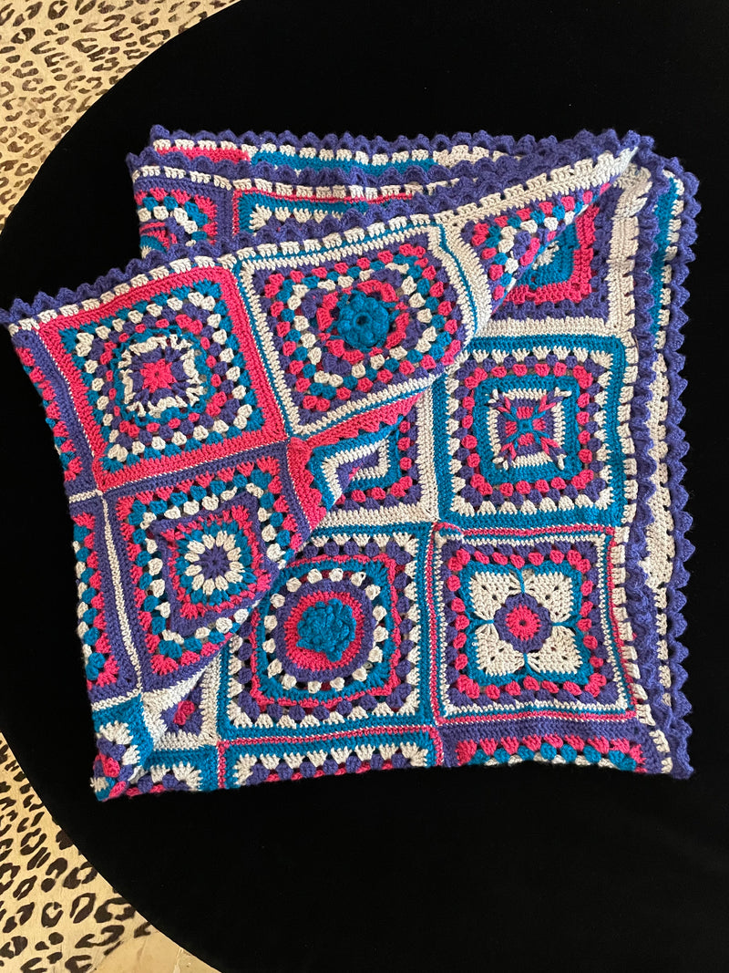 Vintage crochet throw