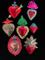 Mexican tin hearts