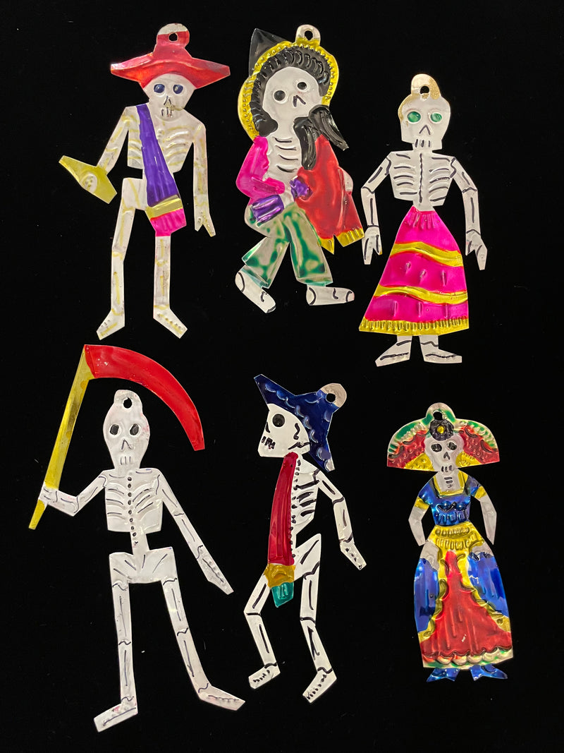 Mexican tin skeletons