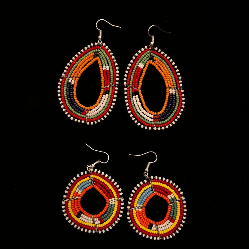 Kenyan handmade maasai beaded earrings