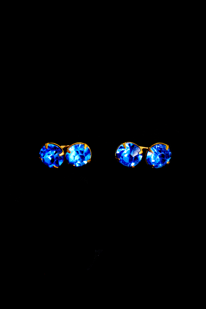 Blue gem cufflinks