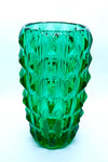 Green geometric vase