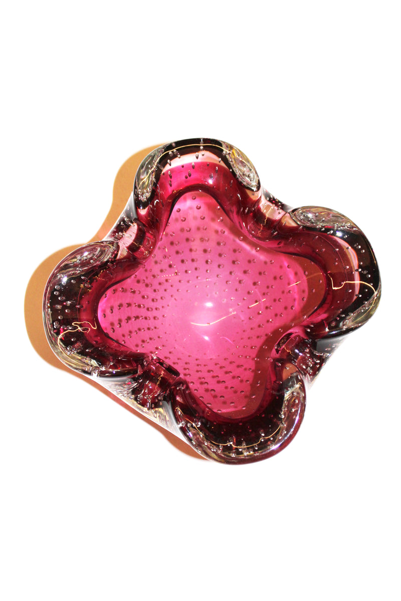 Vintage Pink Glass Bowl