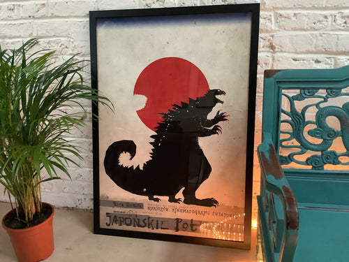 Japanese Monster Movies, Polish Poster - FRAMED