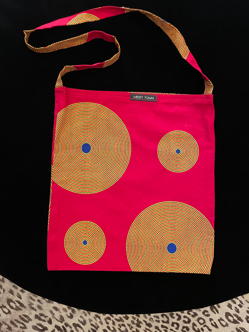 African wax print bag