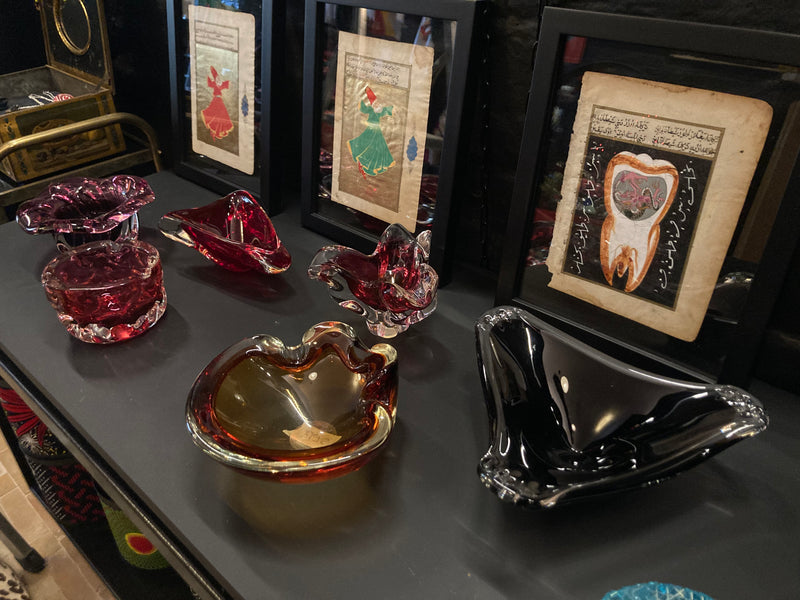 Heavy Raspberry/Cranberry Ashtray/Bowl