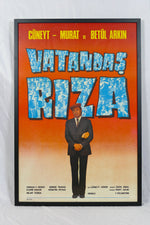 TURKISH FILM POSTER - FRAMED