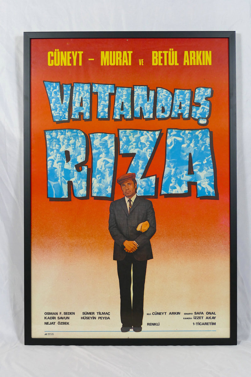 TURKISH FILM POSTER - FRAMED