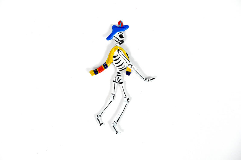 Painted Tin Trinkets - Skeleton magnets