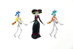 Painted Tin Trinkets - Skeleton magnets