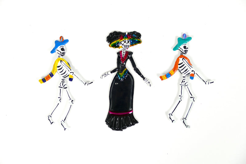 Painted Tin Trinkets - Skeleton magnets