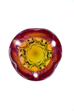 Cranberry and Orange Murano Glass Vase