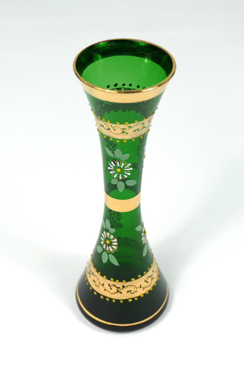 Vintage Green & Gold Vase