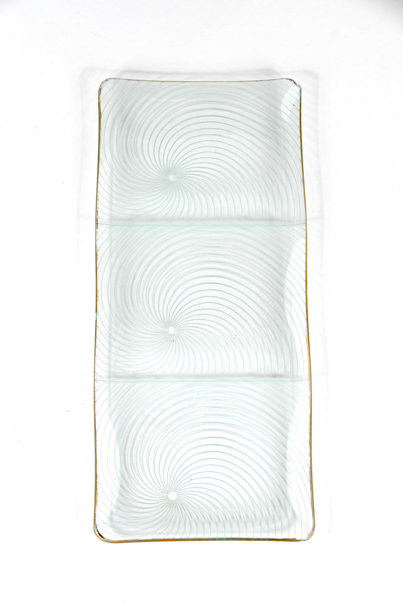 Vintage Spiral Glass Dish