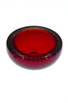 Red bubble glass bowl