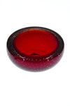 Red bubble glass bowl