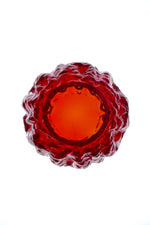 Red bark glass round vase