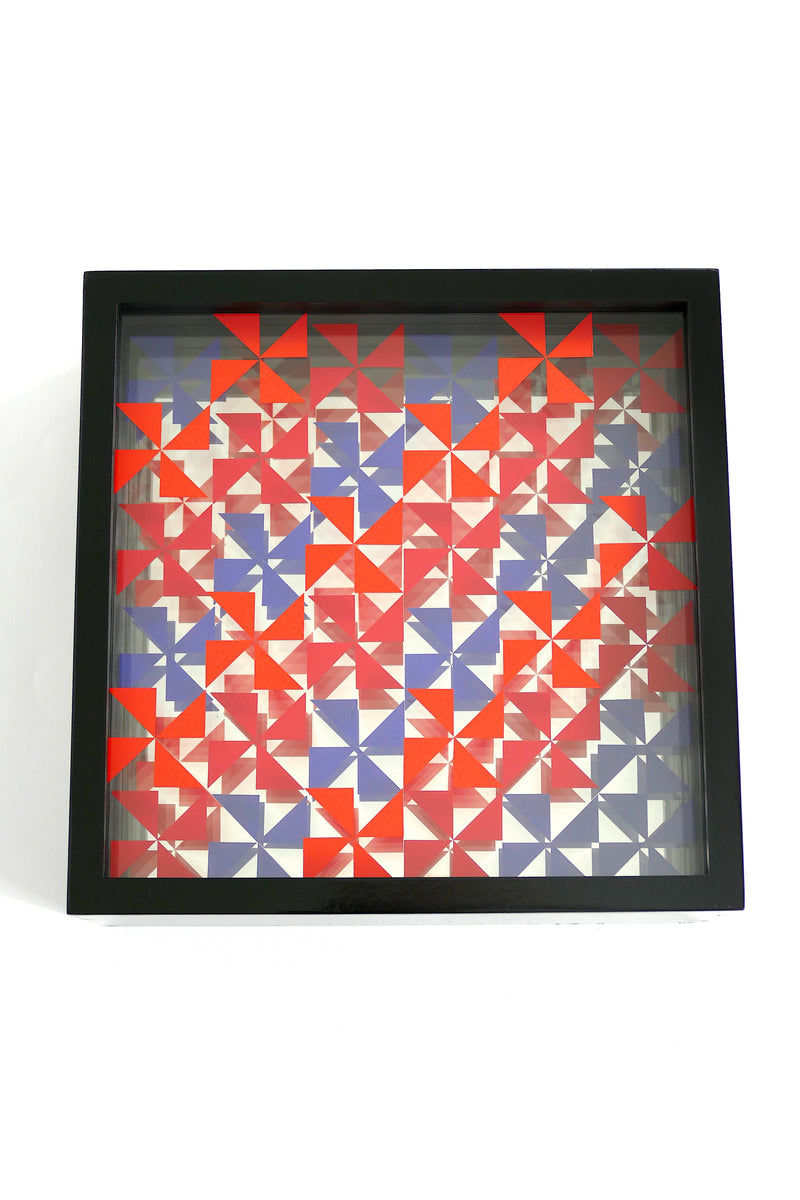 Geometric Pattern Boxes (5 Layers) - Framed