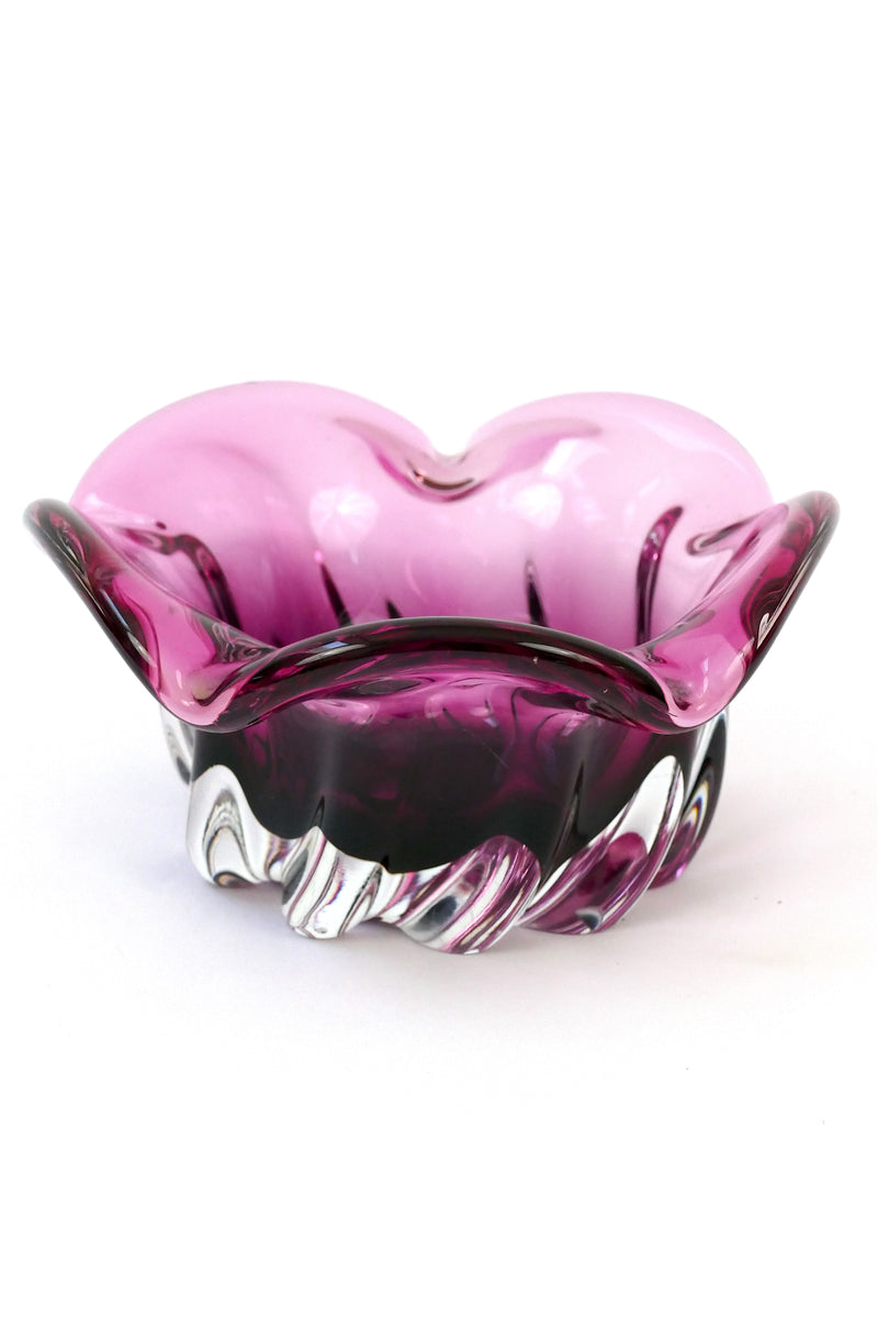 Murano Glass Bowl - Pink & Purple