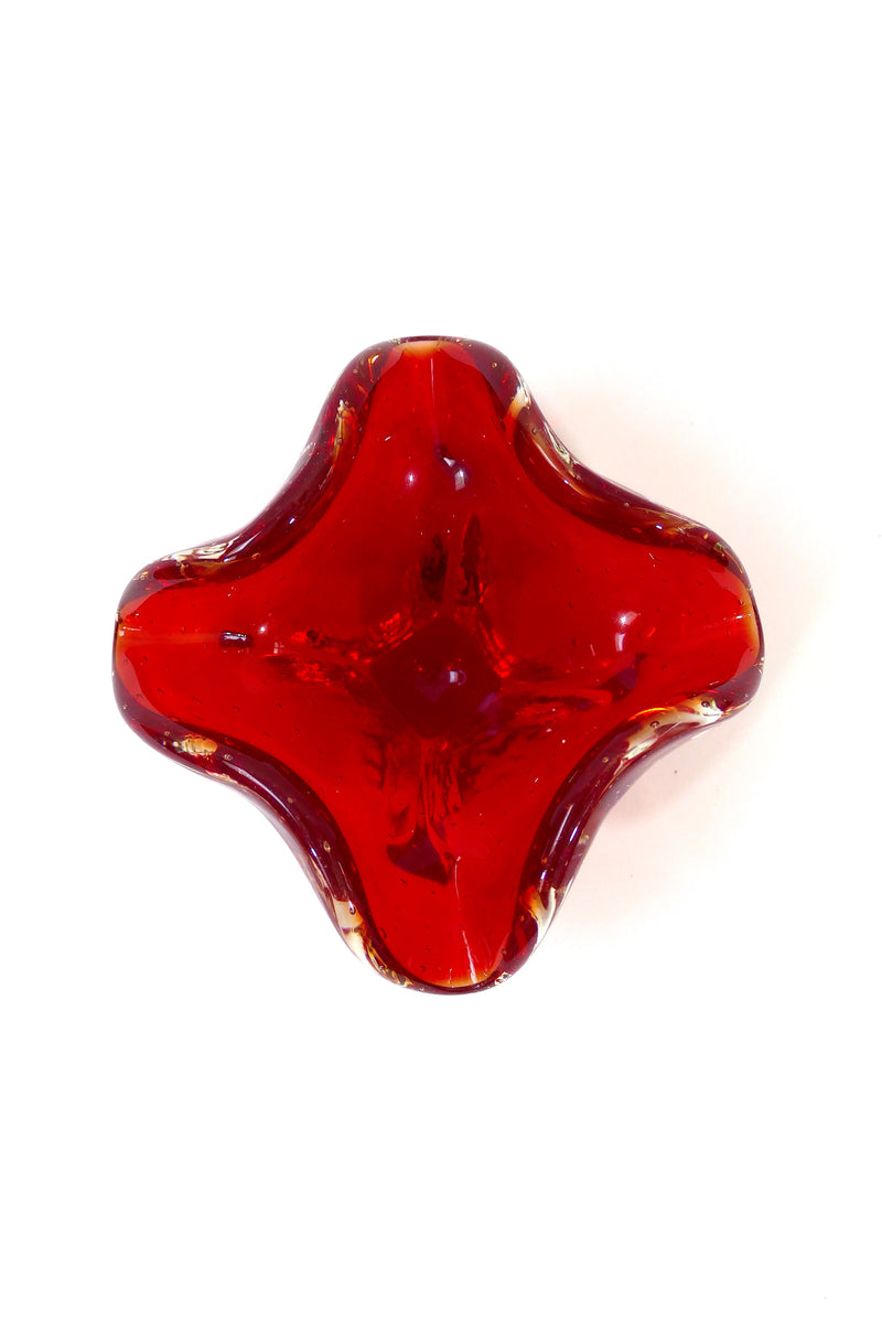 Murano Red Glass Bowl