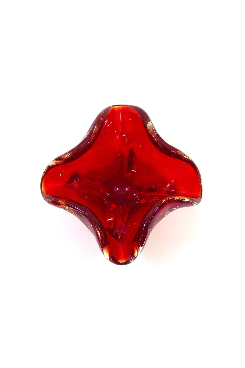 Murano Red Glass Bowl