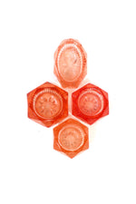 Glass Salt & Pepper Pots - Amber / Peach