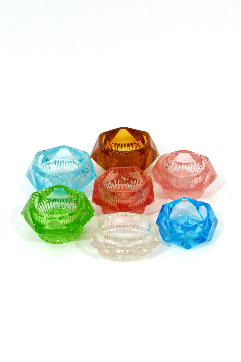 Multi-Coloured Glass Salt cellars