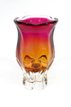 1970's Murano Glass Vase - Pink & Orange