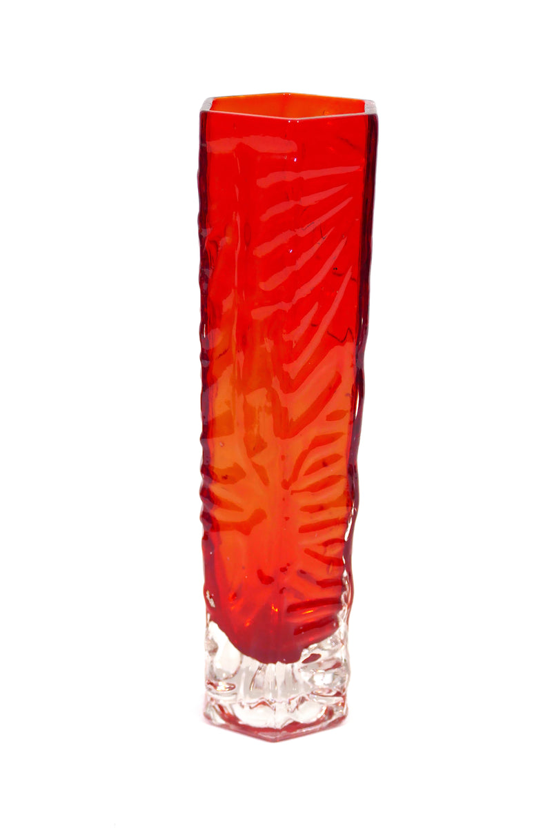 Murano Red Lava Vase