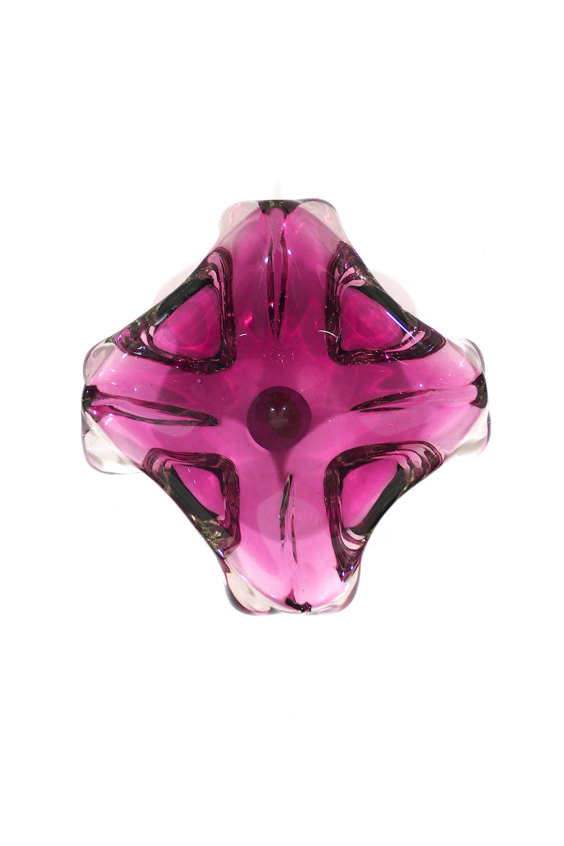 1970's Murano Glass Bowl - Purple & Pink