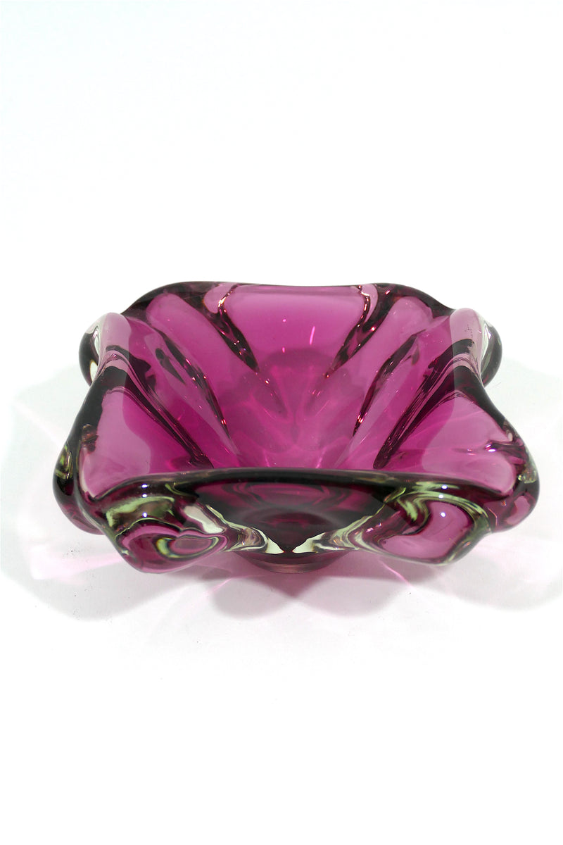 1970's Murano Glass Bowl - Purple & Pink