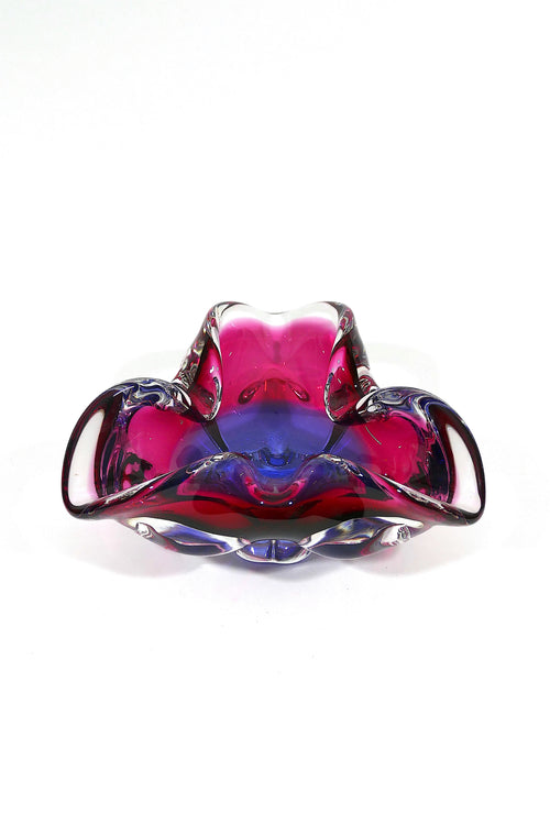 1970's Murano Glass Bowl - Blue & Purple