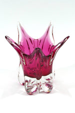 Czech Freeform Art Vase - Pink