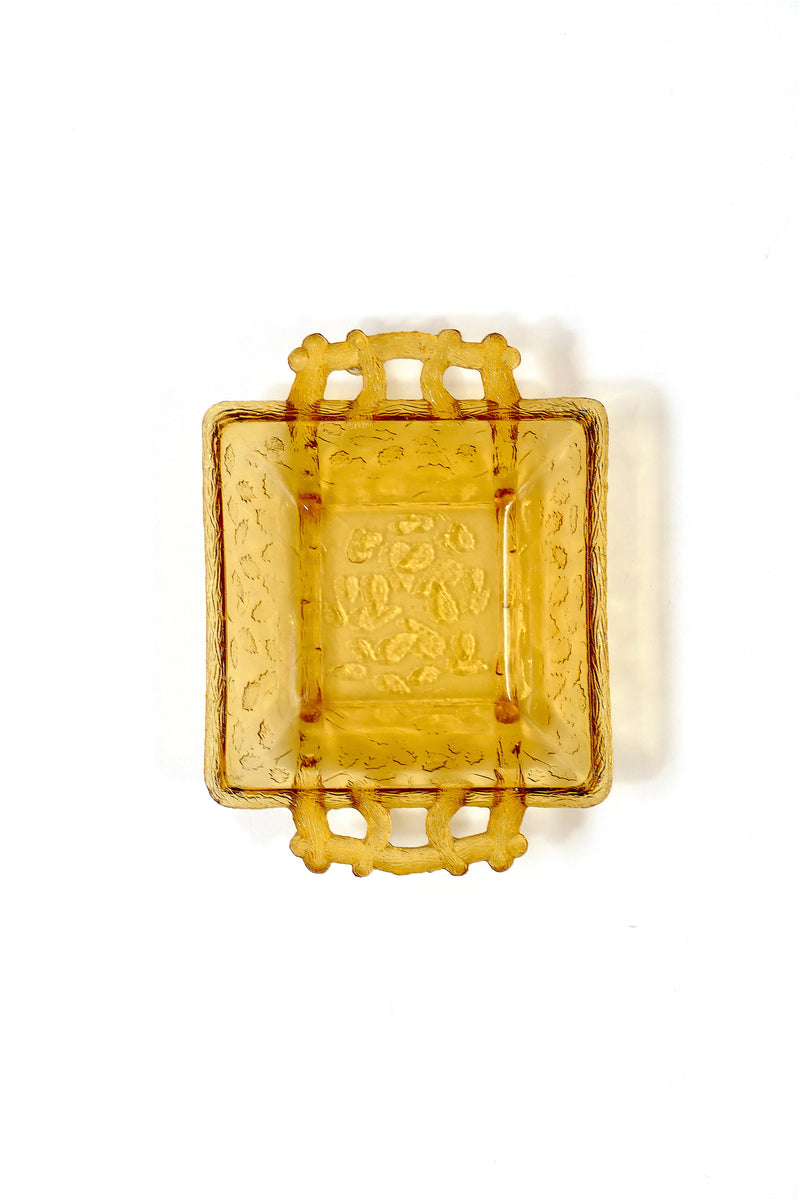 Amber Glass Ashtray