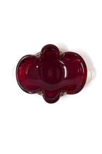 Dark Red Vintage Glass Ashtray