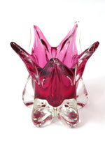 Retro Czech Freeform Art Vase - Pink