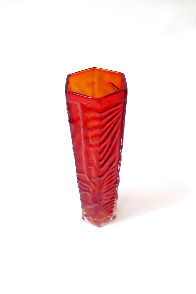 Murano Red Lava Vase