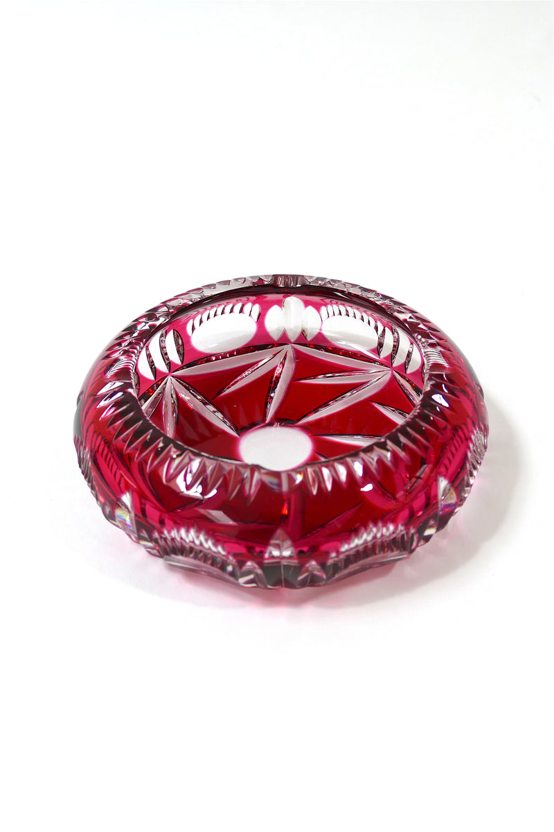Glass Bowl - Pink & Clear