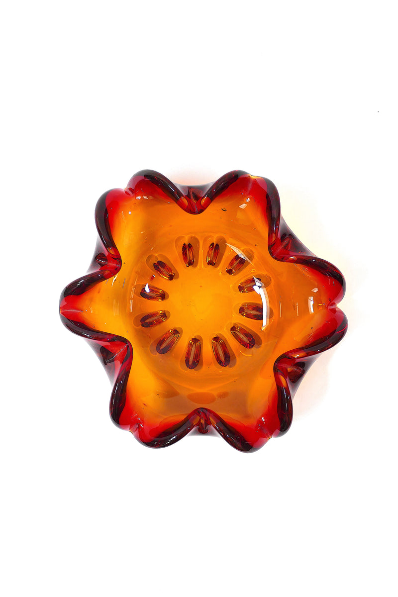 Vintage Glass Bowl - Amber