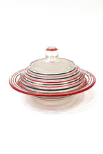 Vintage Striped Lidded Dish