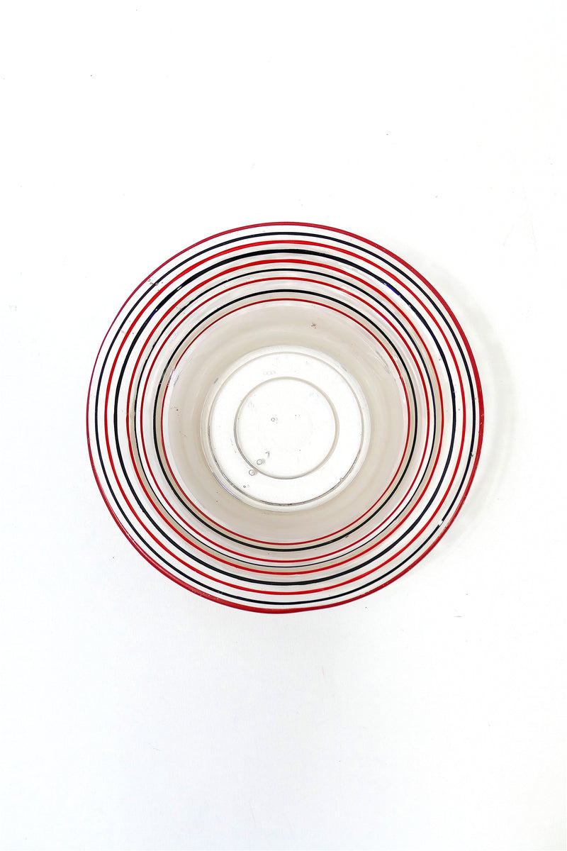 Vintage Striped Lidded Dish