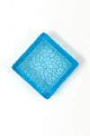 Blue Glass Square Bowl